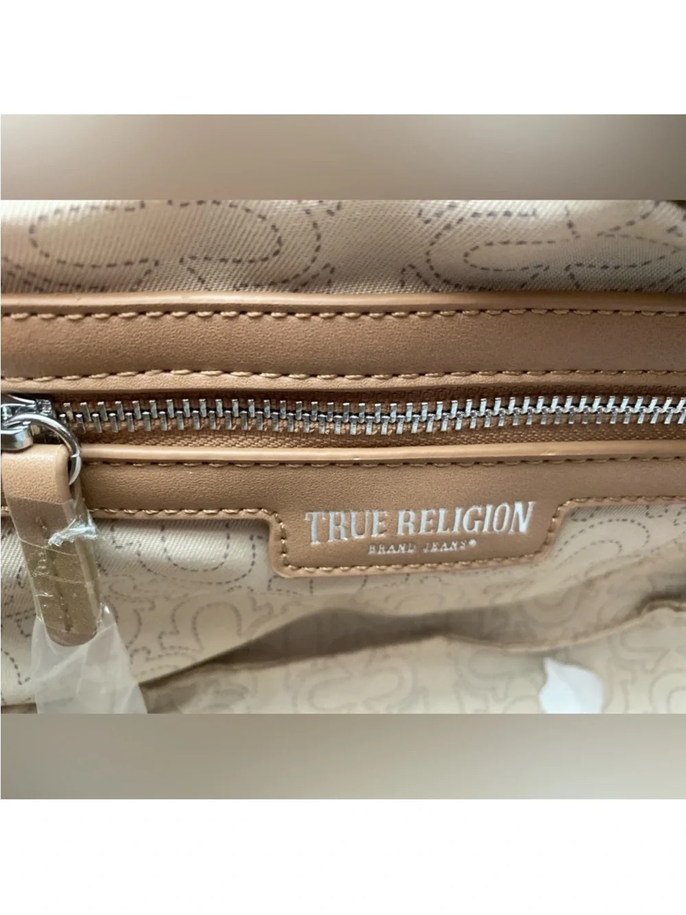 NWT True Religion Utility Hobo Denim Bag w/ Shoulder Crossbody Strap HorseShoe